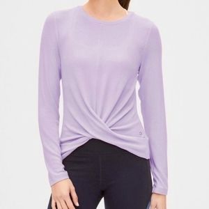 GapFit Supersoft Rib Twist-Front Top